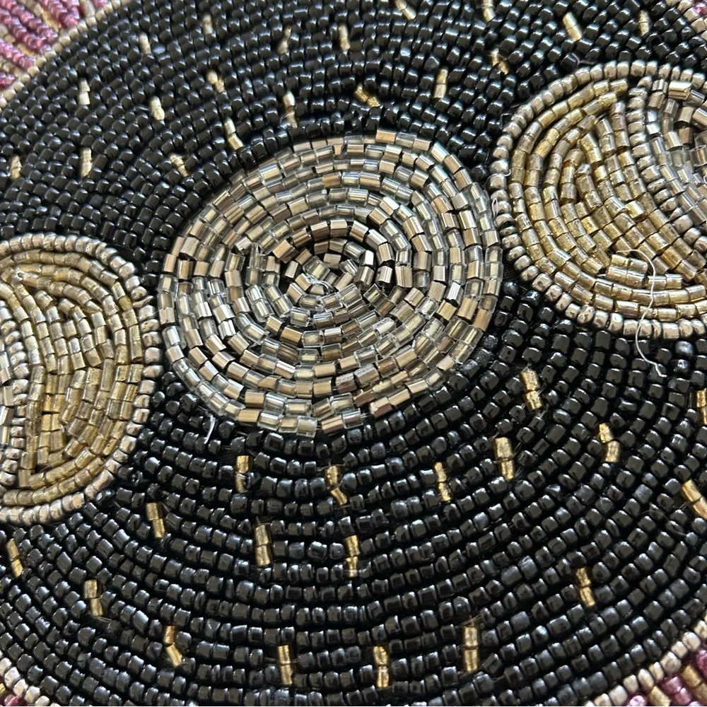 Beaded Moon Phases Decorative Pillow